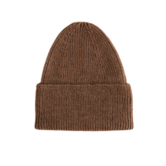 Hvid beanie Fonzie kids - Mocha