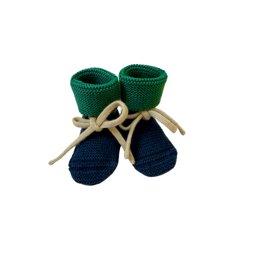 Hvid 'happy' slippers - Blue / Grass