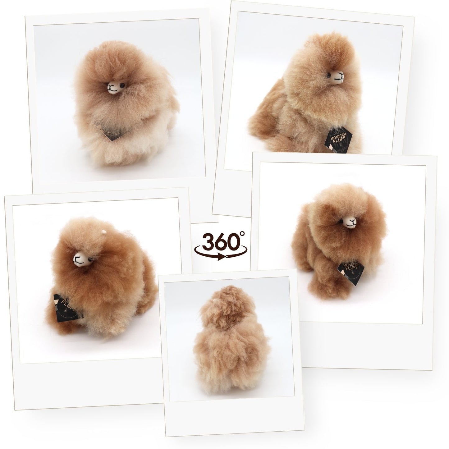 Inkari alpaca cuddly toy mini monster fluff - Sahara