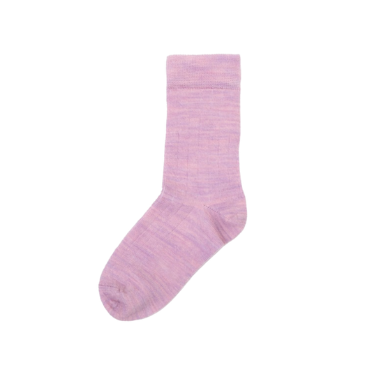 Merino wool rib socks - aqua melange