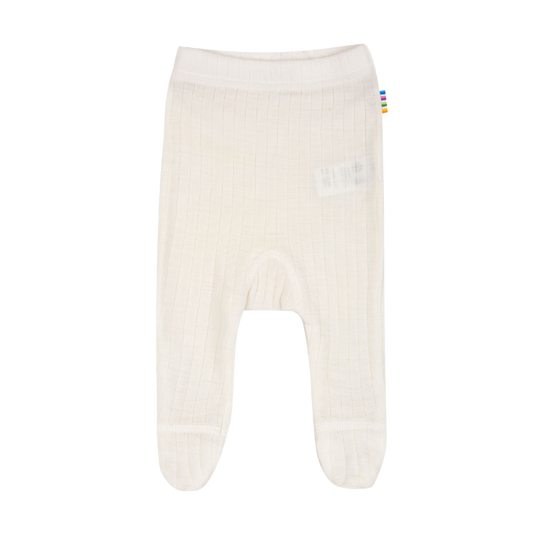 Joha wollen legging met voetjes prematuur - Naturel