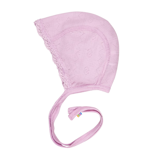 Joha wool/silk pointelle hat - Prime Rose