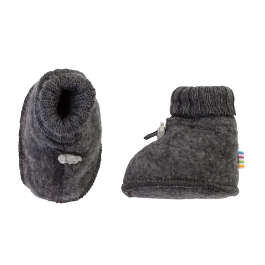 Joha wool fleece slippers – Dark Grey