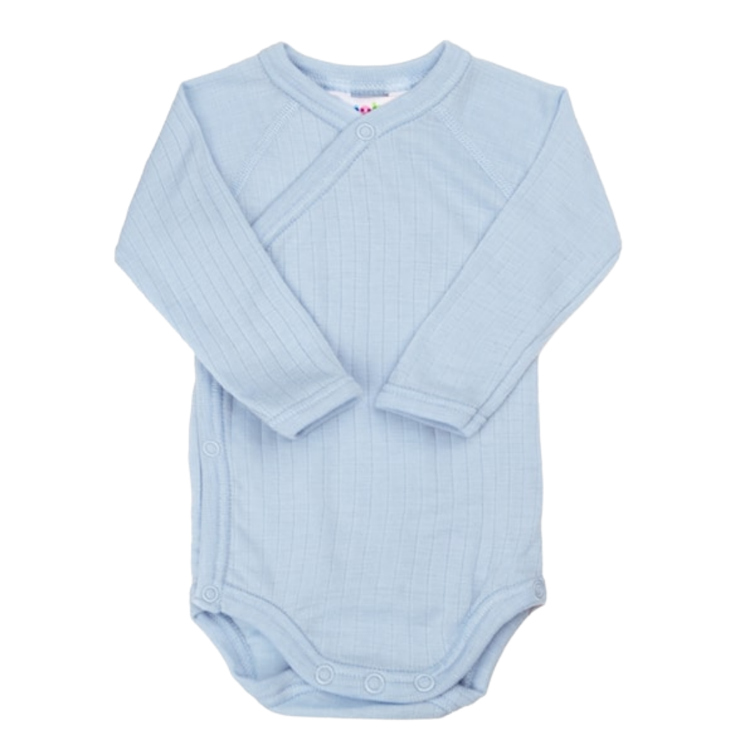 Joha wool wrap romper - Light Blue