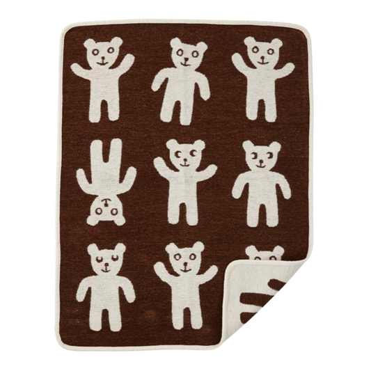 Klippan katoenen babydeken Bruno Beer – Bruin