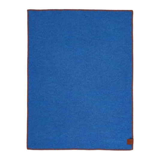 Klippan wollen babydeken Cozy - Blauw / Oranje