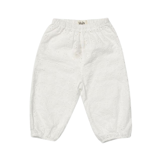 Lalaby Cotton Baby Trousers Pixi – Broderie Anglaise