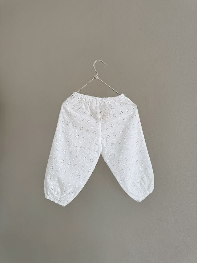 Lalaby Cotton Baby Trousers Pixi – Broderie Anglaise