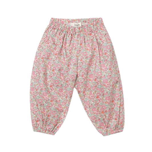 Lalaby cotton baby pants Pixie - Pink Betsy