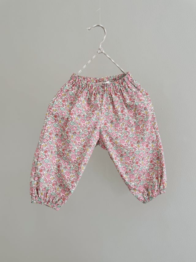 Lalaby cotton baby pants Pixie - Pink Betsy
