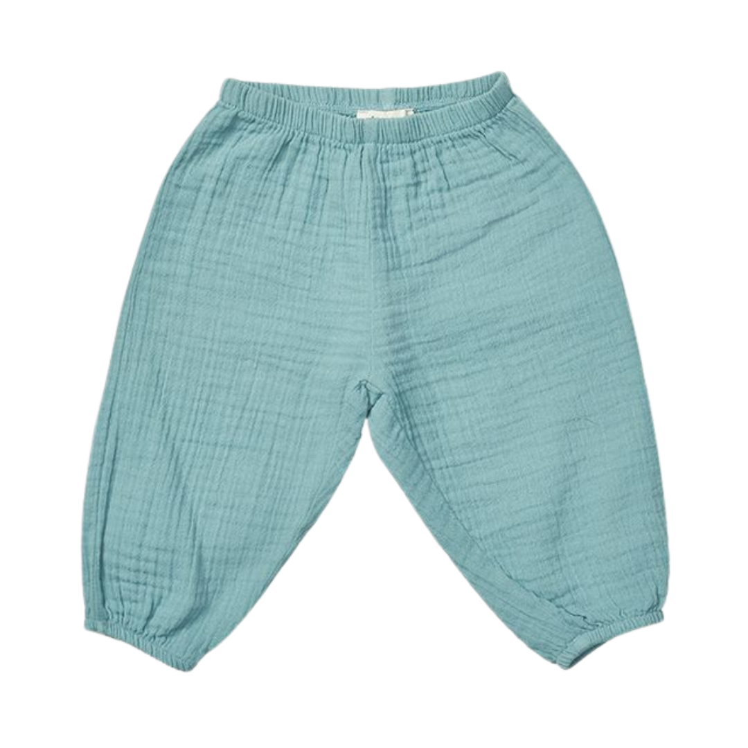 Lalaby cotton baby pants Pixie – Pool