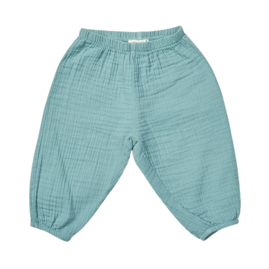 Lalaby cotton baby pants Pixie – Pool