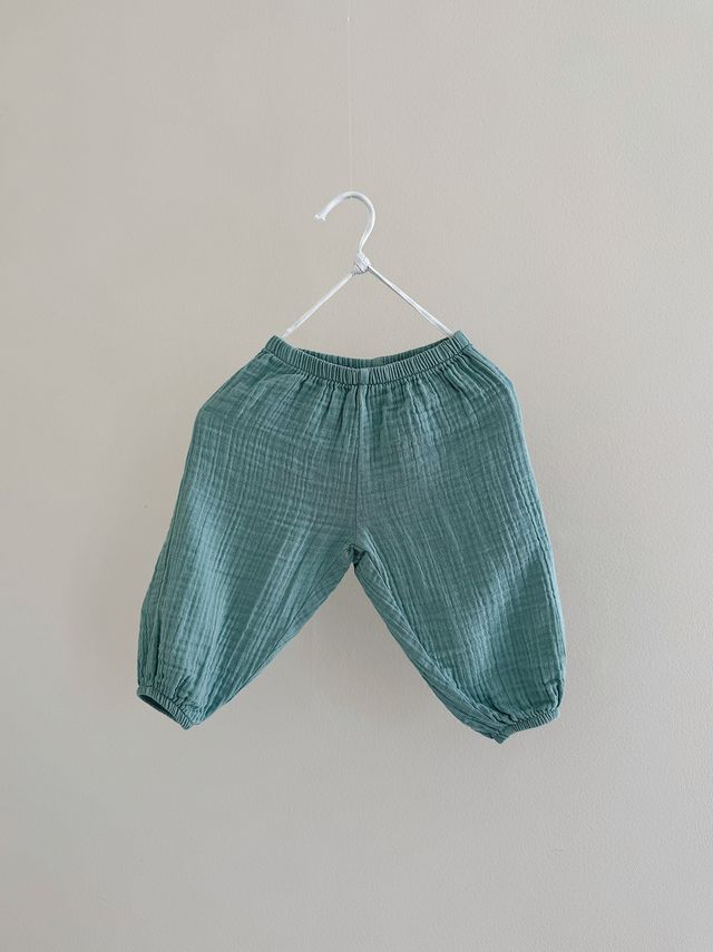 Lalaby cotton baby pants Pixie – Pool