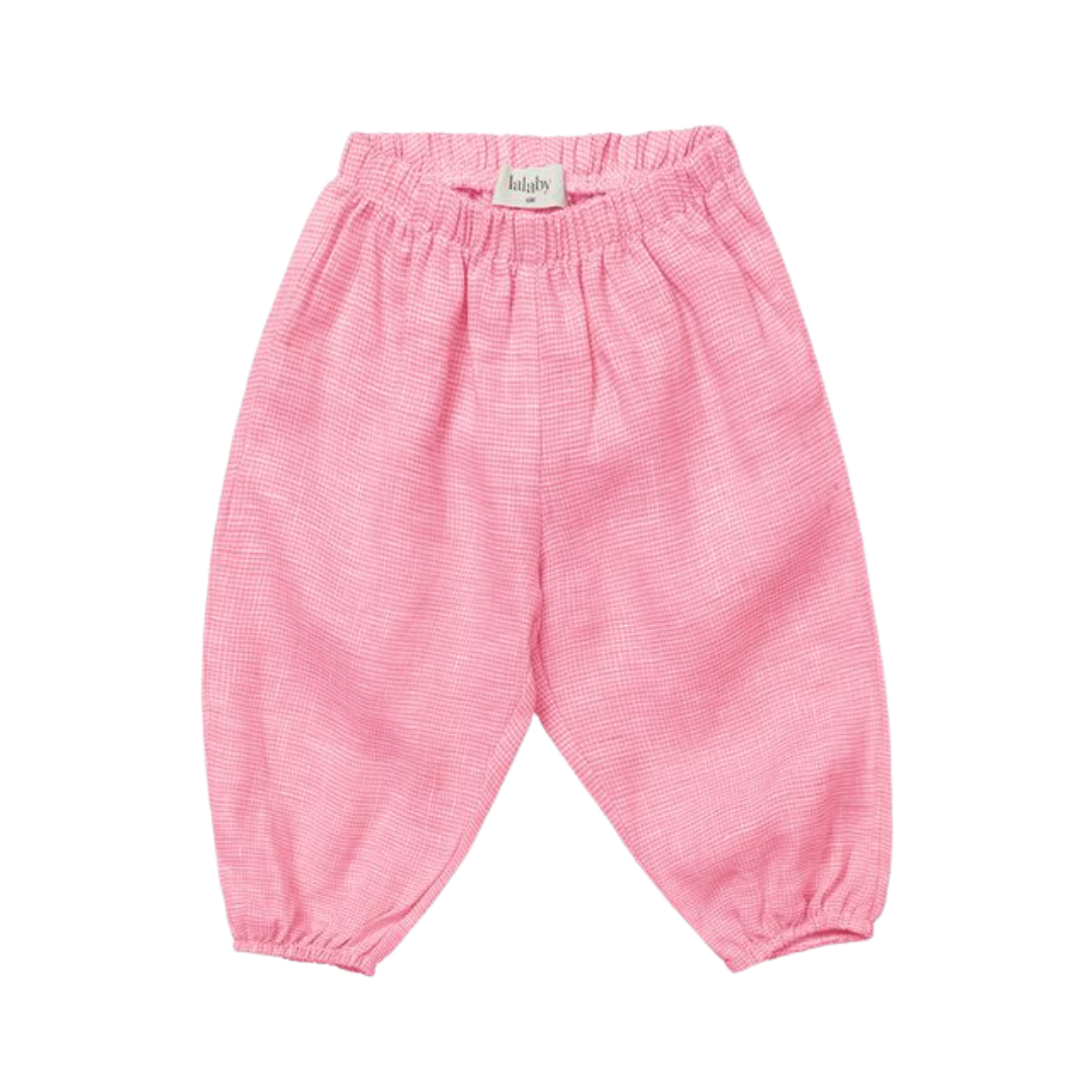 Lalaby Cotton Baby Trousers Pixie – Raspberry