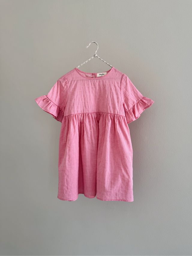 Lalaby katoenen jurk Viola – Raspberry