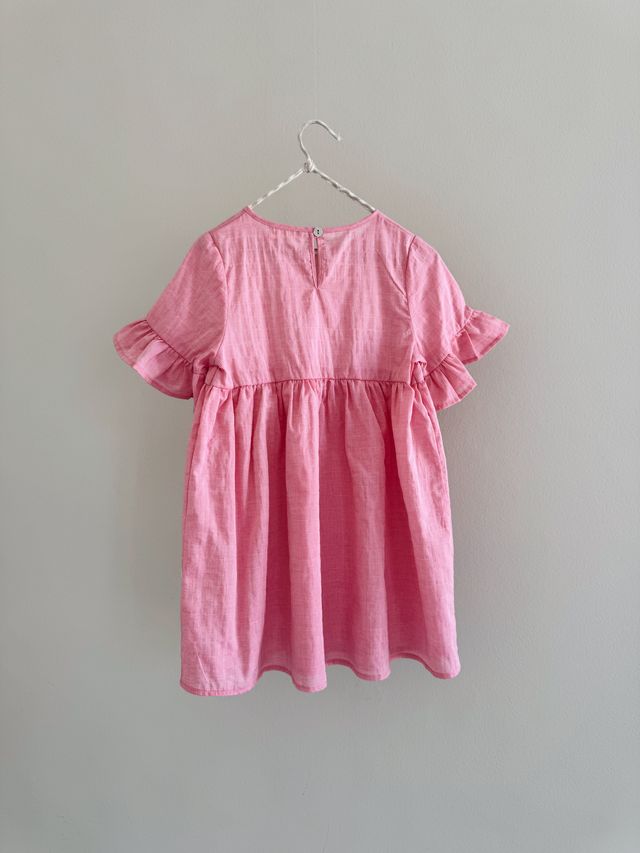 Lalaby katoenen jurk Viola – Raspberry