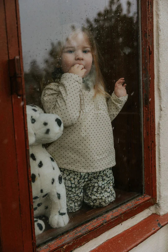 Lalaby katoenen broek Frankie – Snow Flower