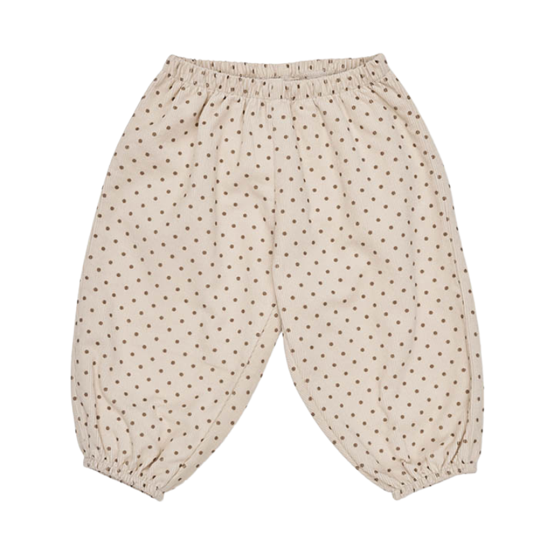 Lalaby cotton baby pants Pixie – Brown dot