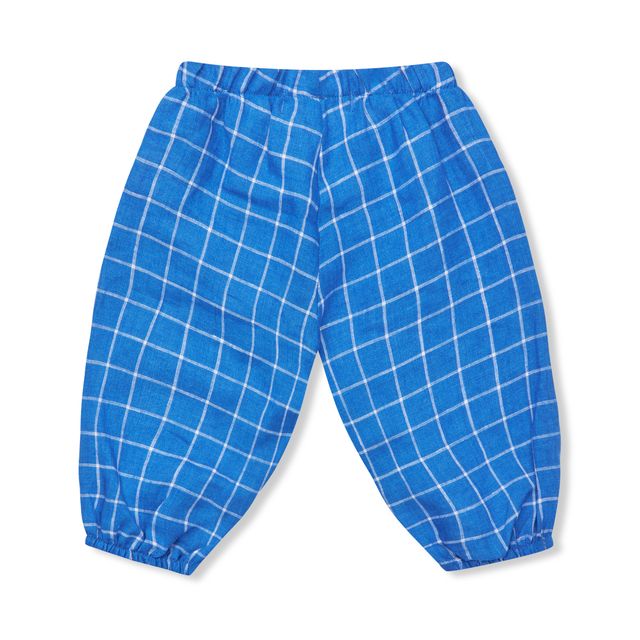 Lalaby Linen/Cotton Baby Trousers Pixi – Art Blue