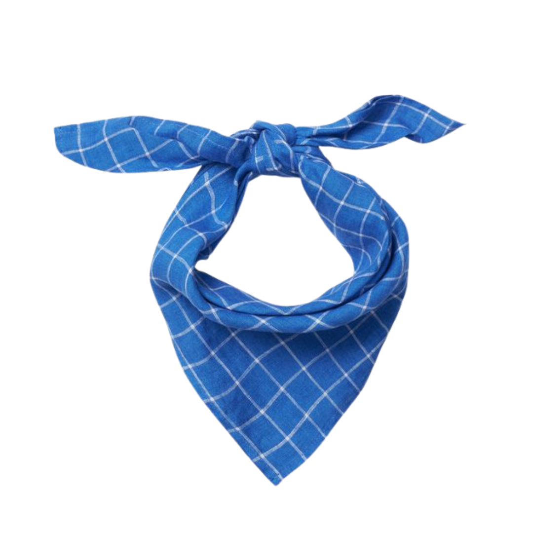 Lalaby linnen/katoenen bandana Vera – Art Blue