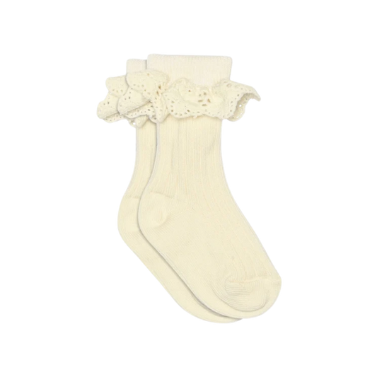 MP Denmark Lisa sokjes kant - Cream