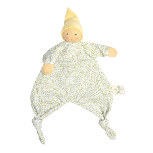 Nänchen Natur gebloemd knuffeldoekje - Buttergelb
