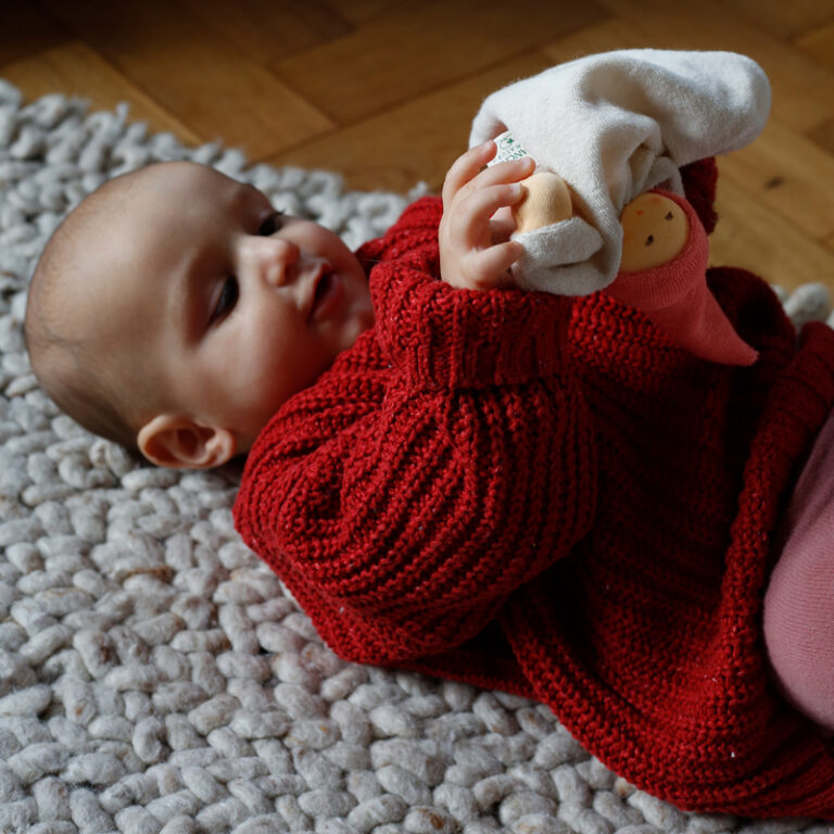 Nänchen Natur knuffeldoekje Nuckel – Orangerot
