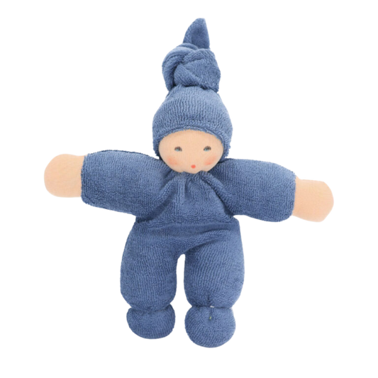 Nänchen Natur cuddly toy doll Pimpel - Blau