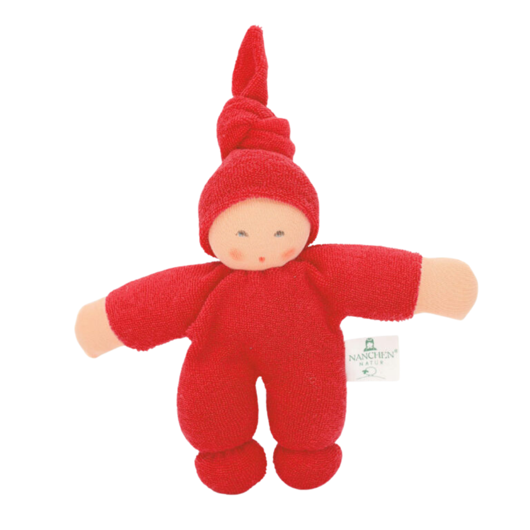 Nänchen Natur knuffelpopje Pimpel - Kirschrot