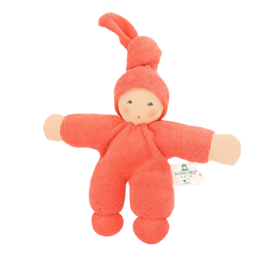 Nänchen Natur cuddly toy doll Pimpel - Orangerot