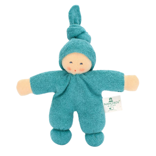 Nänchen Natur knuffelpopje Pimpel - Türkis