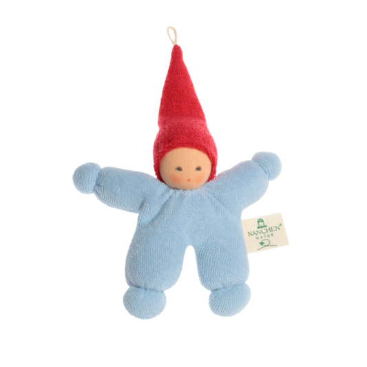 Nänchen Natur knuffelpopje Wichtel - Blau