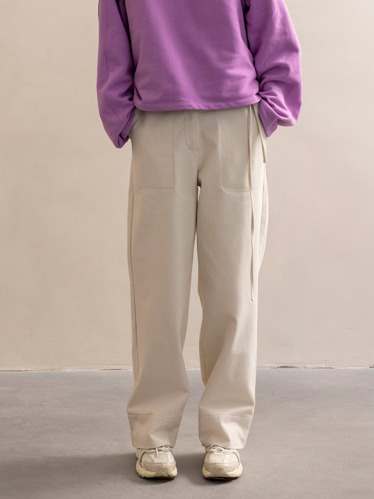 PHAE chunky sweater organic cotton ladies - Bright Lilac