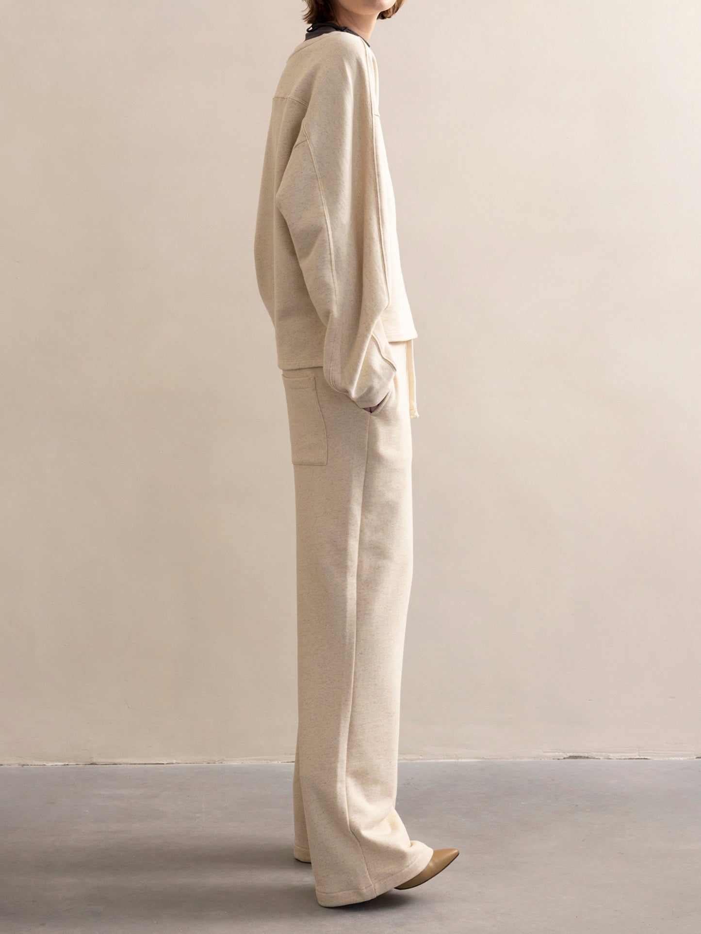 PHAE sweater organic cotton/linen mix women - Natural