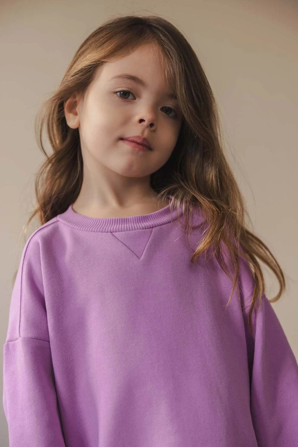 Phil & Phae chunky sweaterdress bio katoen - Bright lilac