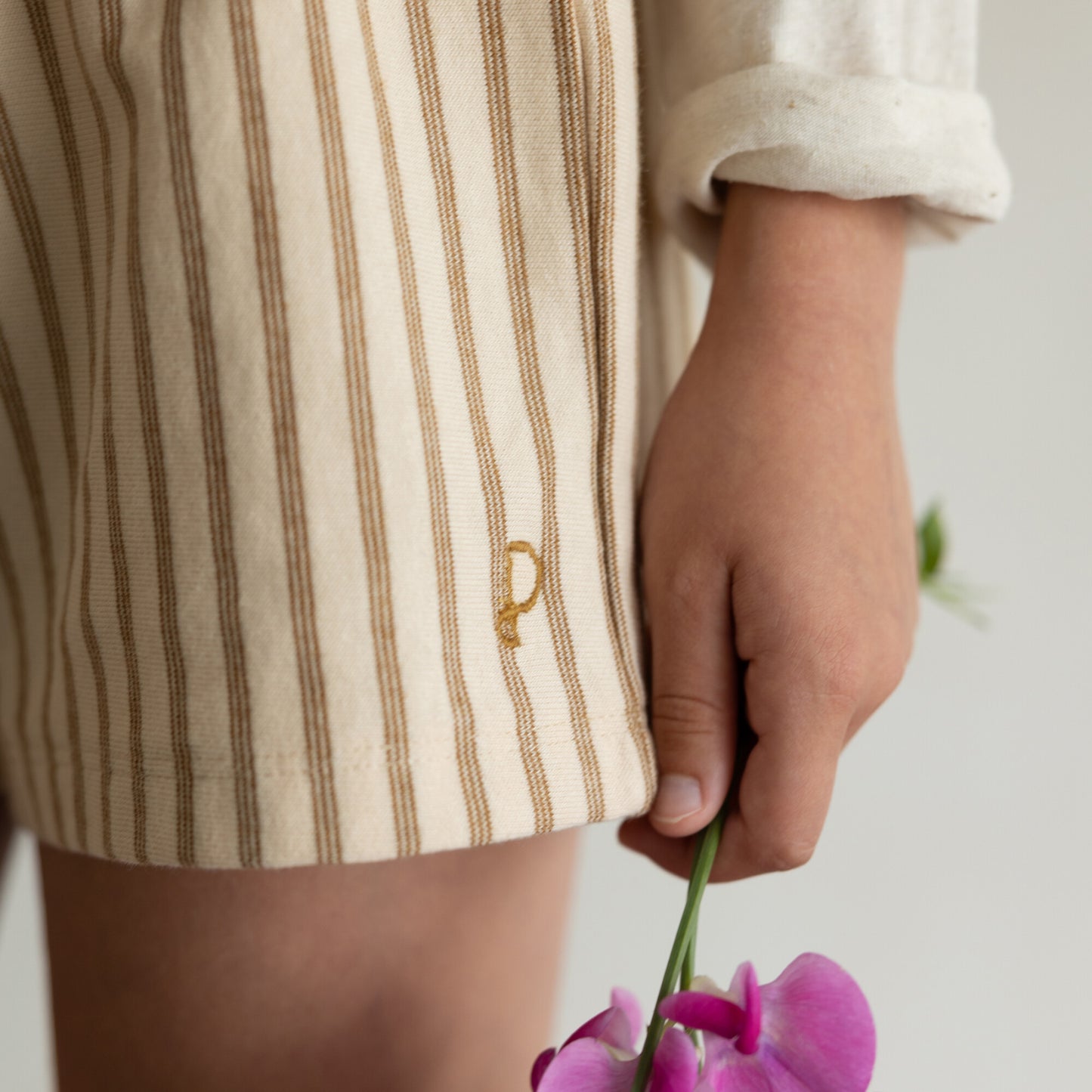 Phil & Phae oversized longsleeve tee linnenmix - Naturel