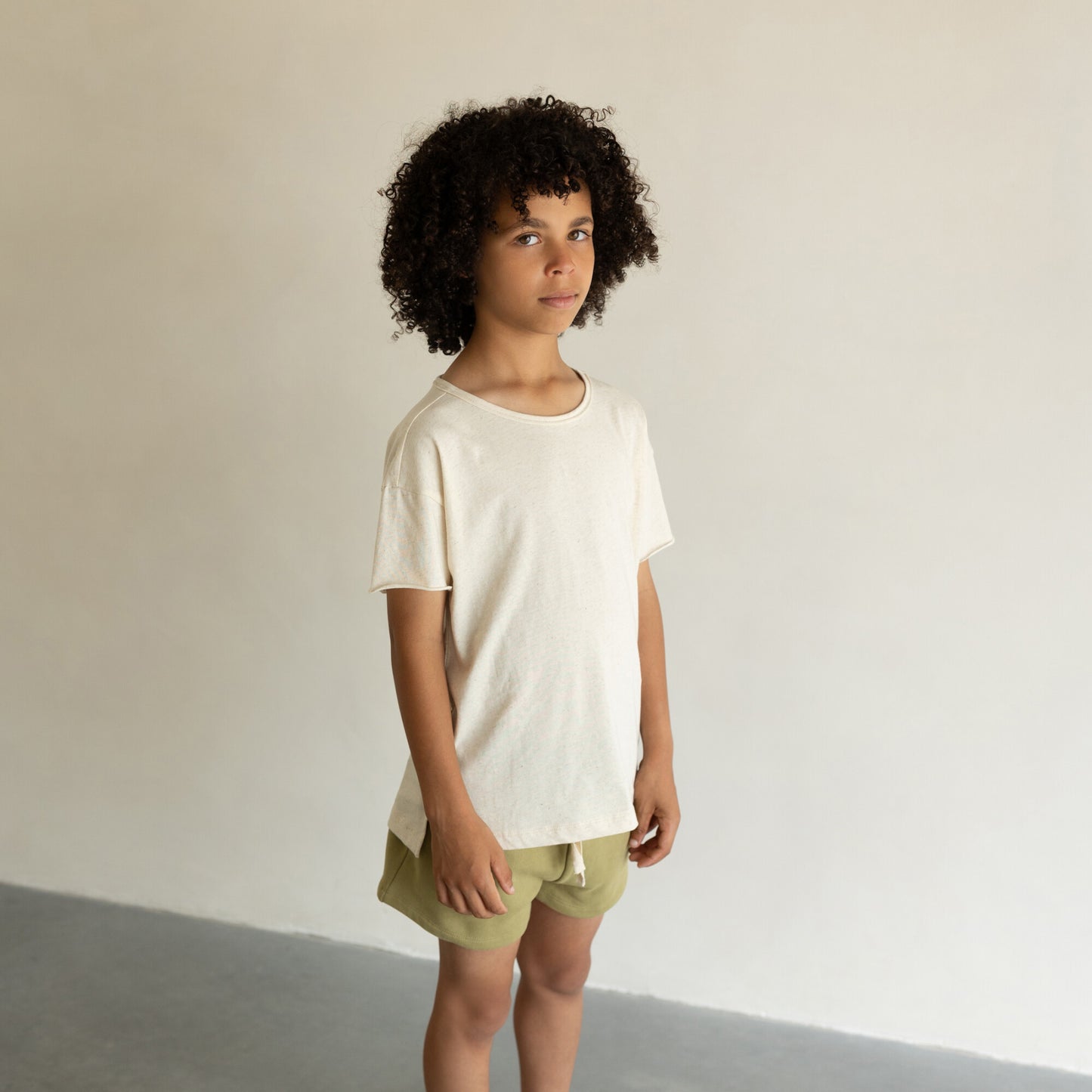 Phil & Phae oversized tee linen mix - Natural