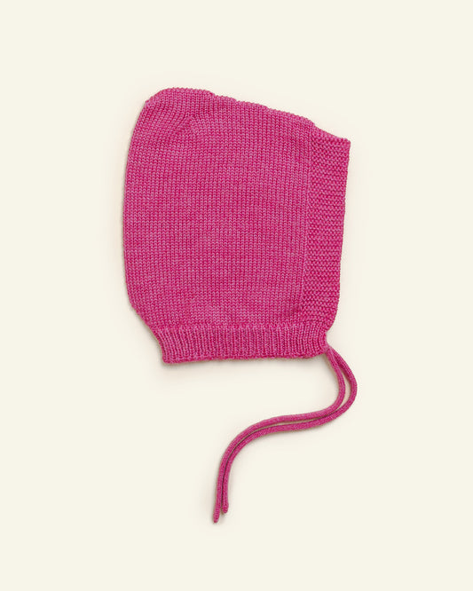 Hvid Pixie bonnet Isidor - Fuchsia
