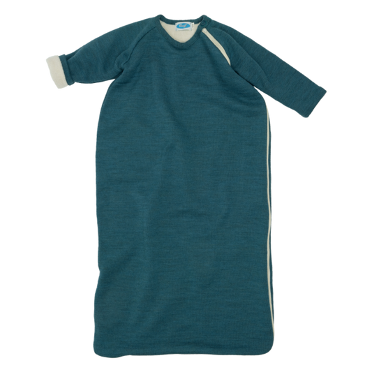 Reiff wool sleeping bag with sleeves and lining - Navy