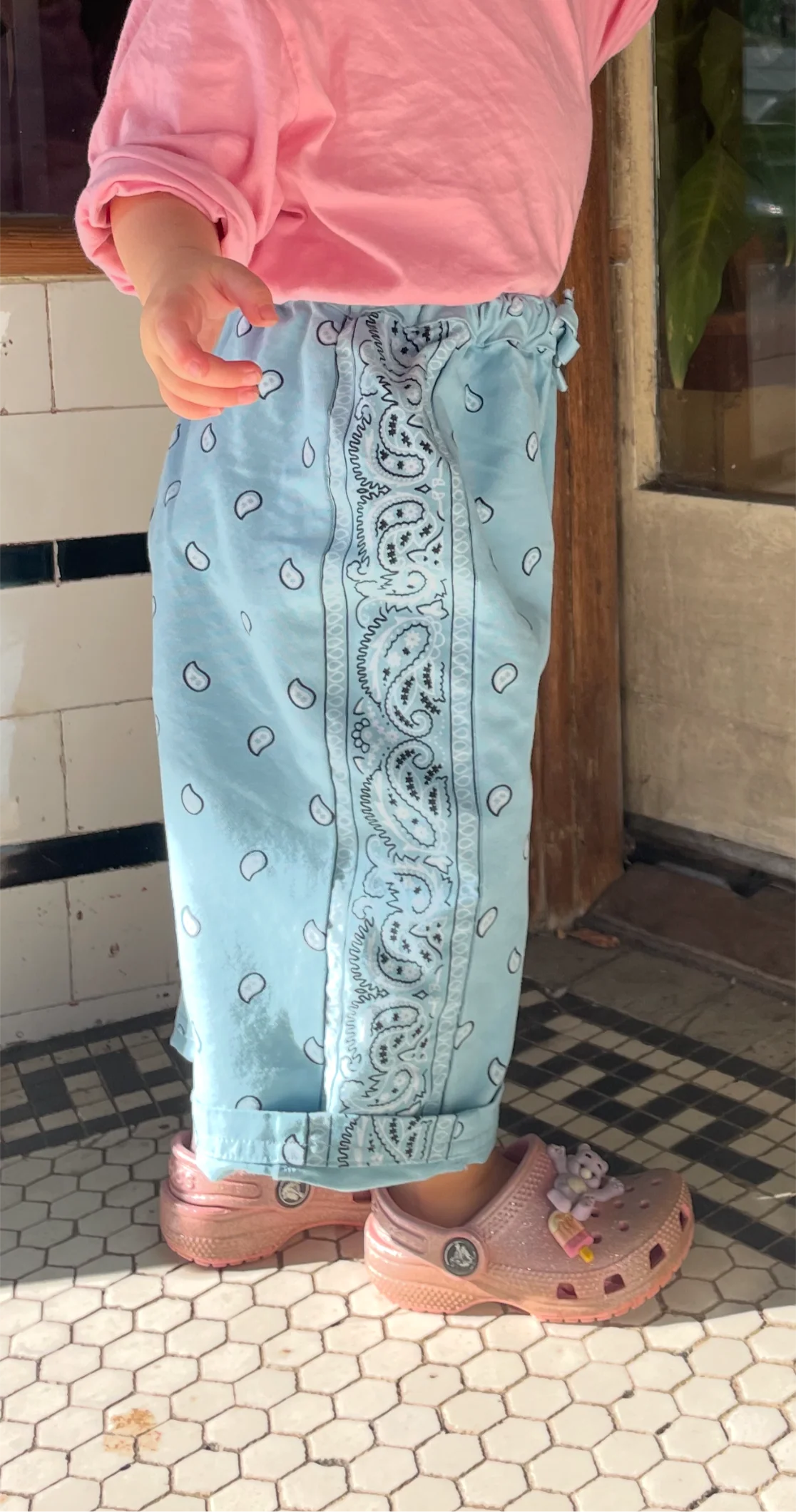 Rory George Cotton Bandana Pants - Sky Blue