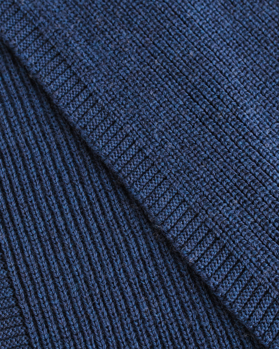 Hvid sjaal Gustave - Blue
