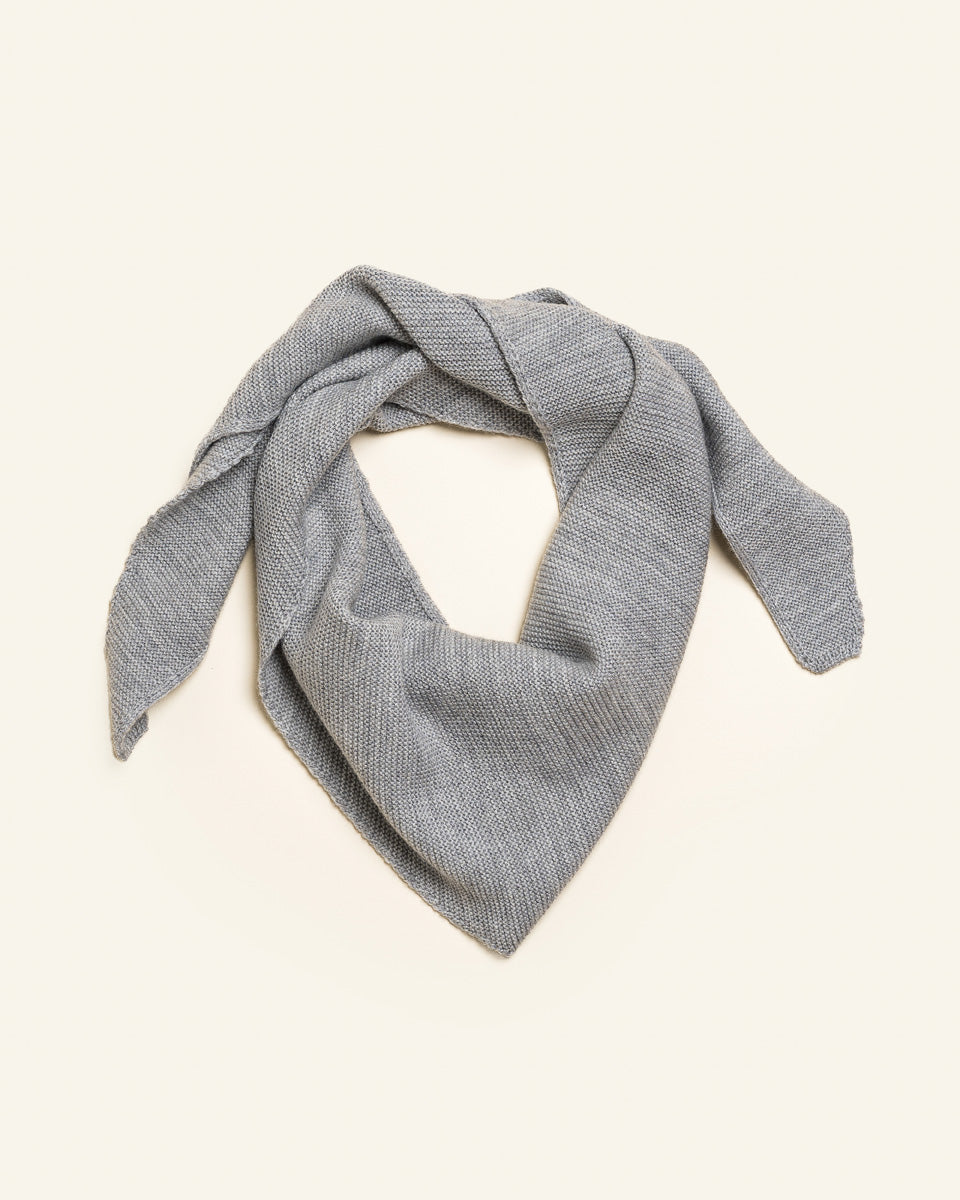 Hvid sjaal Josephina - Grey Melange