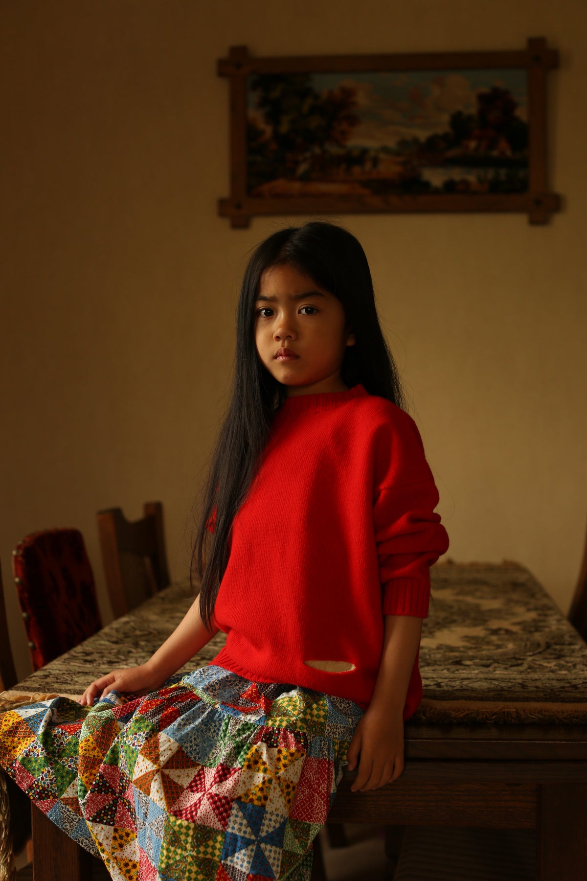 Hvid sweater Kasper - Poppy Red