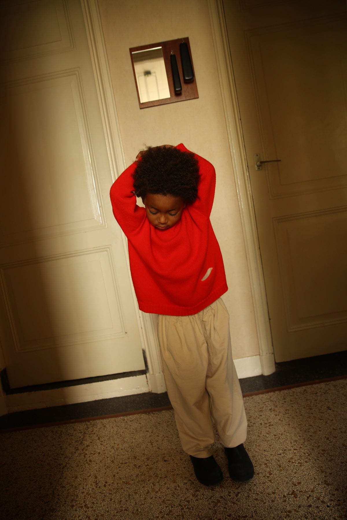 Hvid sweater Kasper - Poppy Red