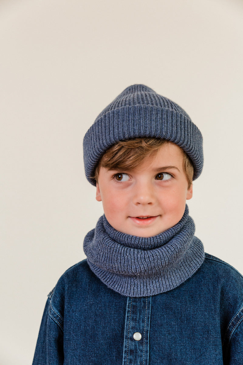 Hvid tube sjaal Gigi - Denim