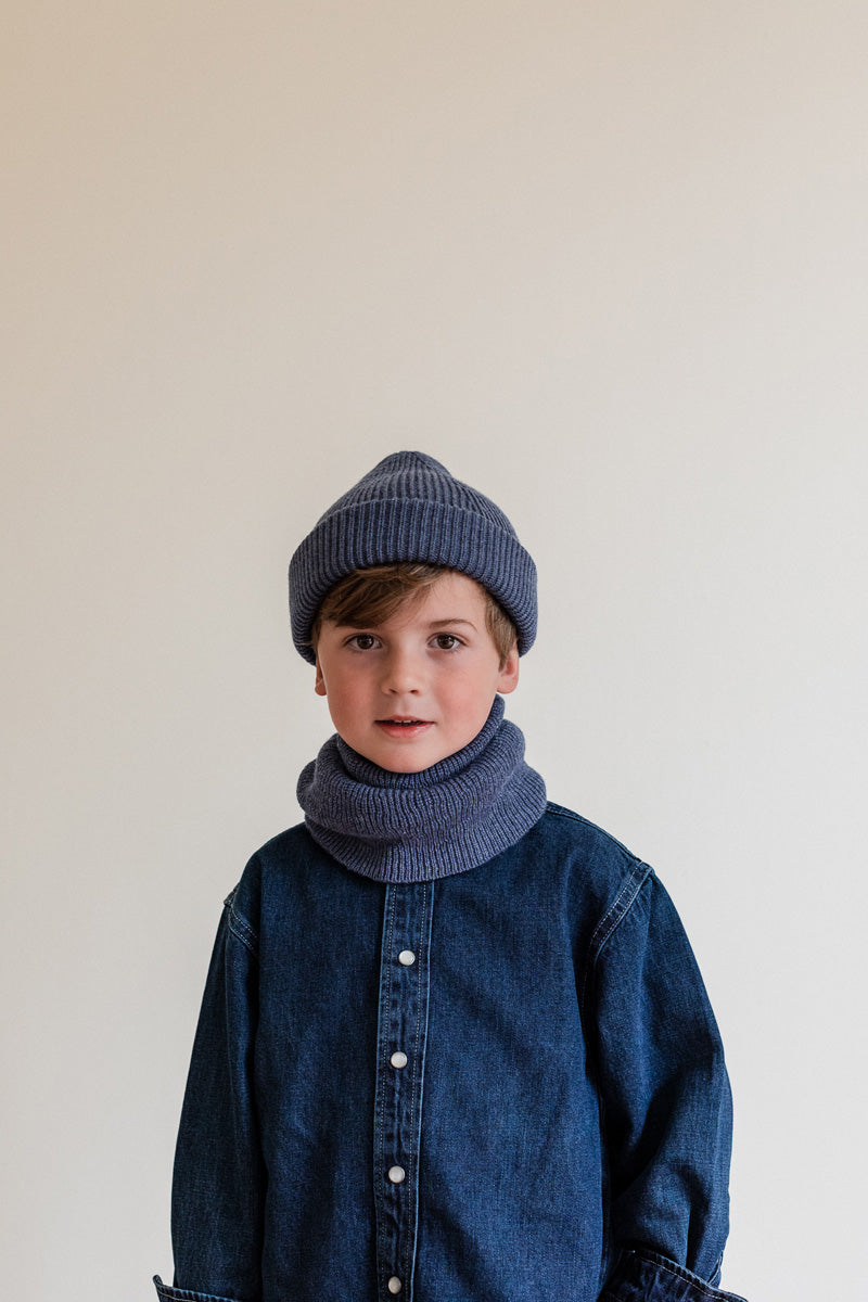 Hvid tube sjaal Gigi - Denim