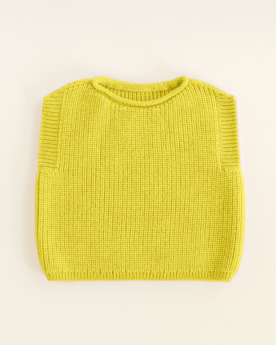 Hvid vest Harvey baby - Sunny Yellow