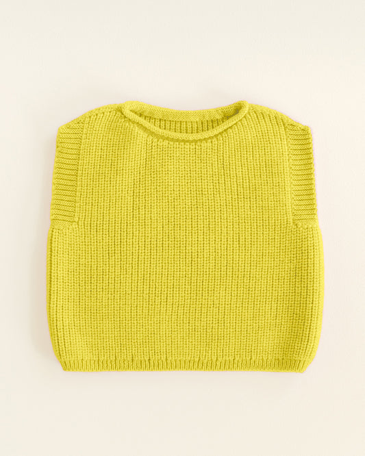 White cardigan Harvey baby - Sunny Yellow