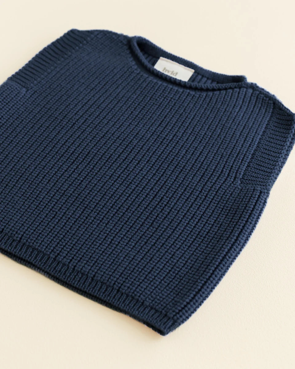 Hvid vest Harvey baby - Blue