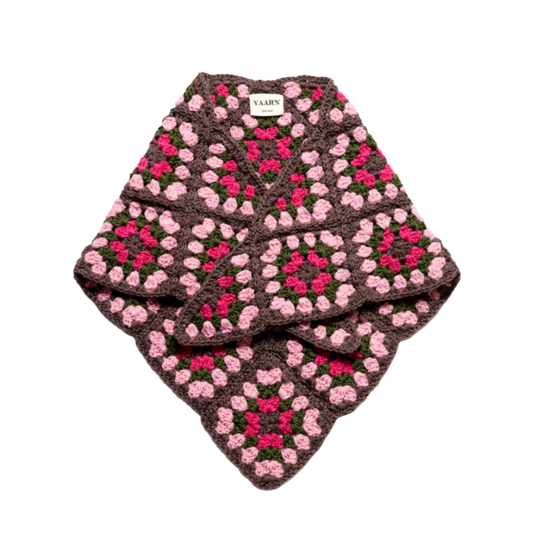 YAARN triangular shawl Rose - Rosewood